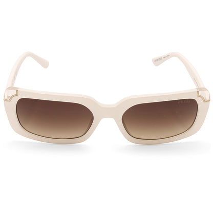 Guess Shiny Ivory/Brown Gradient Women's Designer Sunglasses GU7841 25F