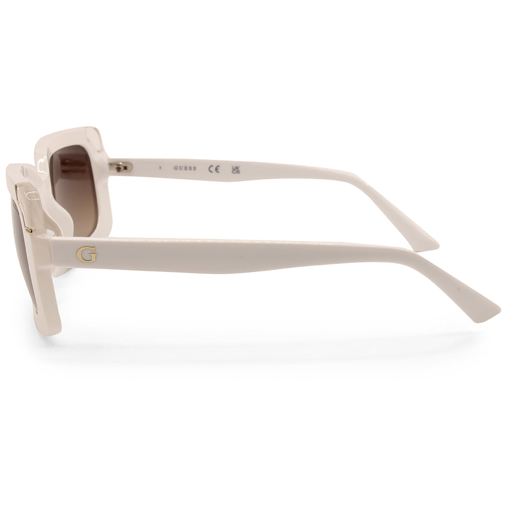 Guess Shiny Ivory/Brown Gradient Women's Designer Sunglasses GU7841 25F