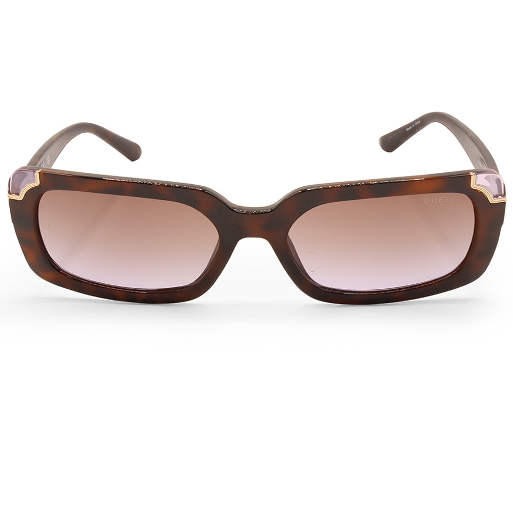 Guess Shiny Dark Havana/Brown Gradient Women's Designer Sunglasses GU7841 52F