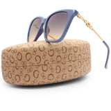 Guess Shiny Dark Blue/Smoke Gradient Women's Fashion Sunglasses GU7886 92B