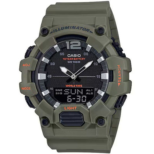 Casio Army Green 100m Men's Analog Digital Sports Watch HDC-700-3A2