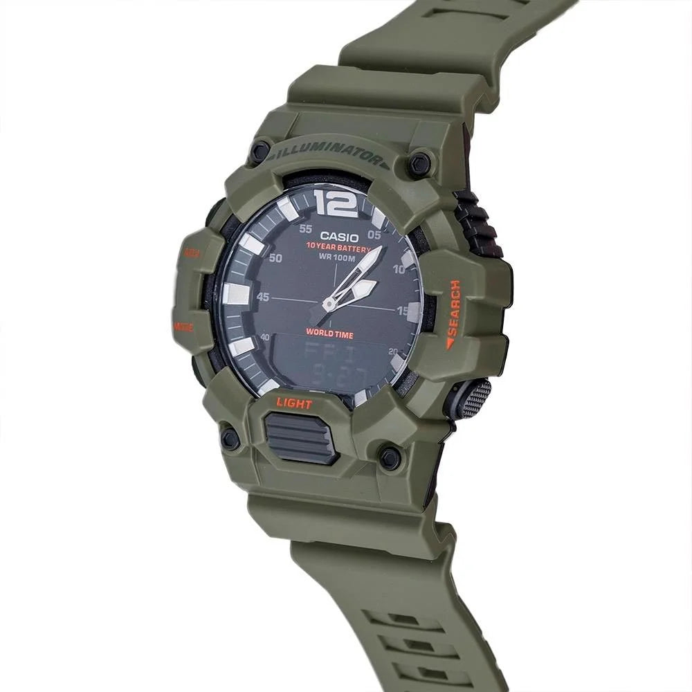 Casio Army Green 100m Men's Analog Digital Sports Watch HDC-700-3A2