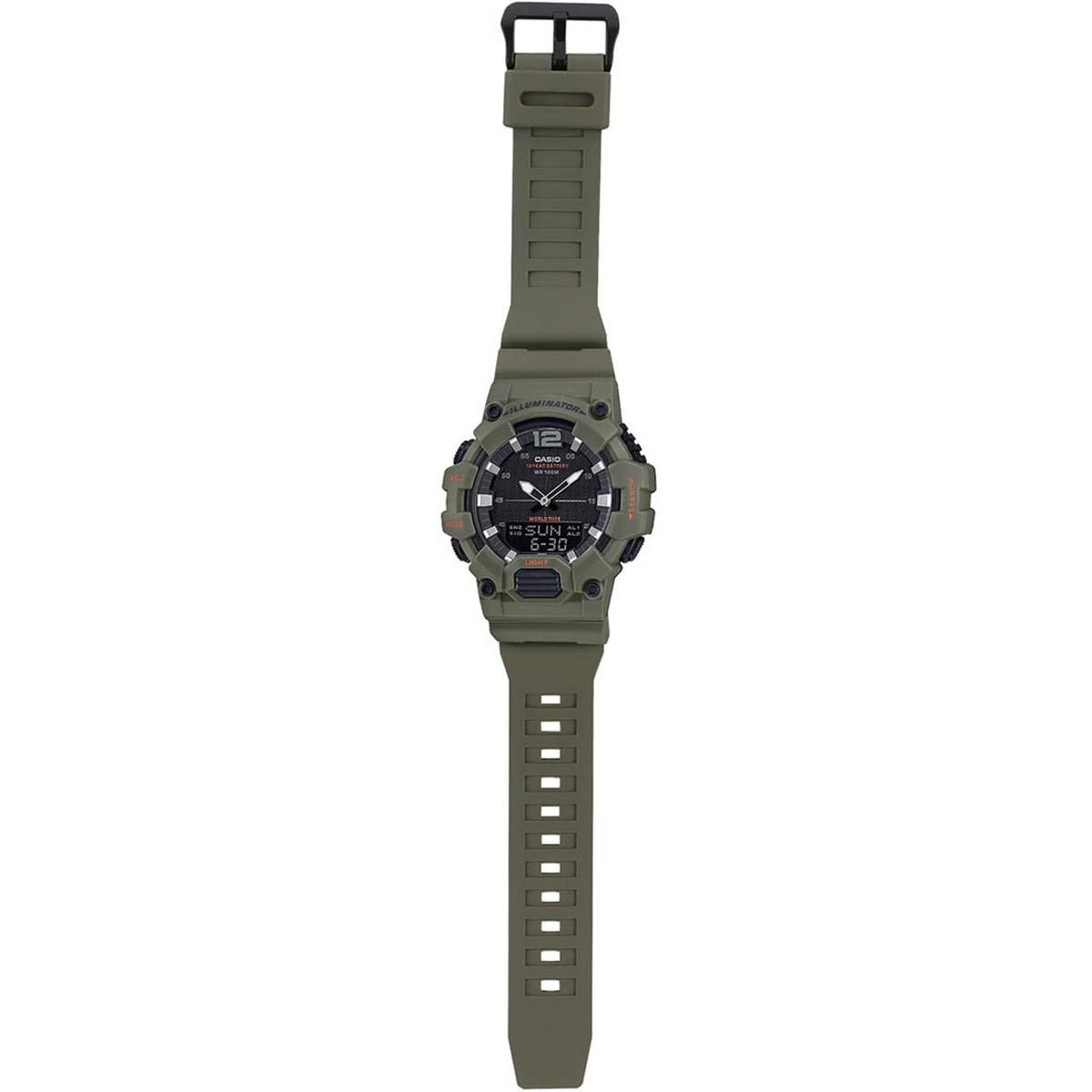 Casio Army Green 100m Men's Analog Digital Sports Watch HDC-700-3A2