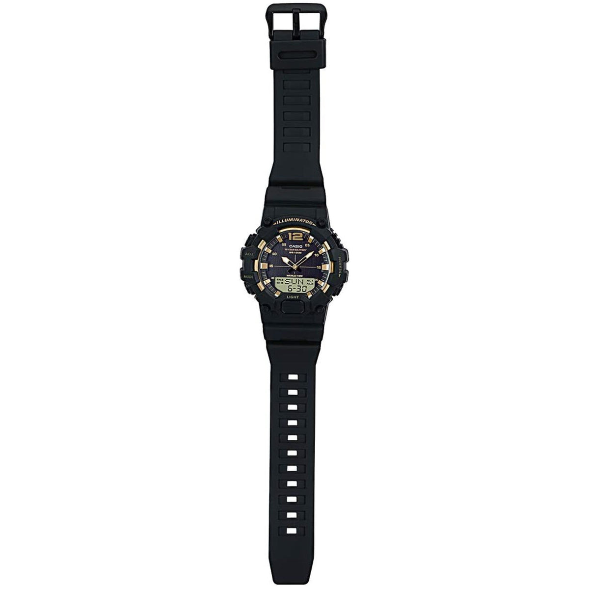 Casio Black/Gold Men's 100m Digital-Analog Sports Watch HDC-700-9A