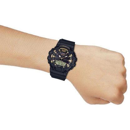 Casio Black/Gold Men's 100m Digital-Analog Sports Watch HDC-700-9A