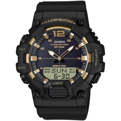 Casio Black/Gold Men's 100m Digital-Analog Sports Watch HDC-700-9A