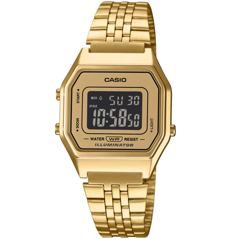 Casio Gold Tone Women's Vintage Style Digital Watch LA680WGA-9B