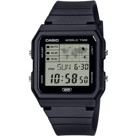 Casio Pop Black Bio-Resin Band Unisex World Time Digital Watch LF-30W-1A