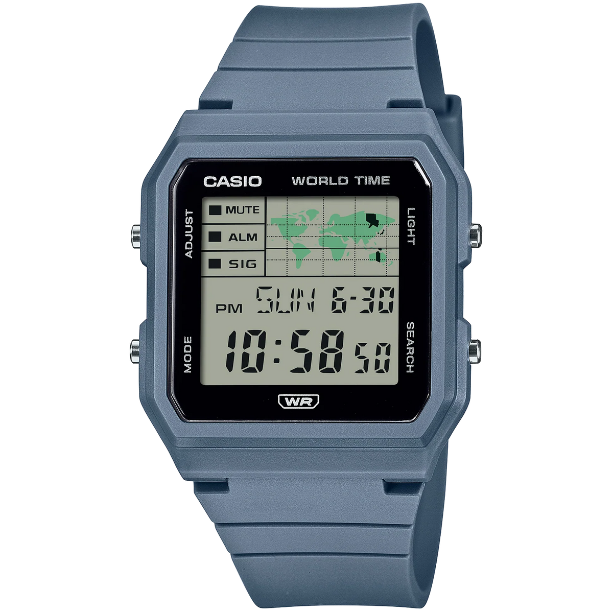 Casio Pop Blue Bio-Resin Band Unisex World Time Digital Watch LF-30W-2A