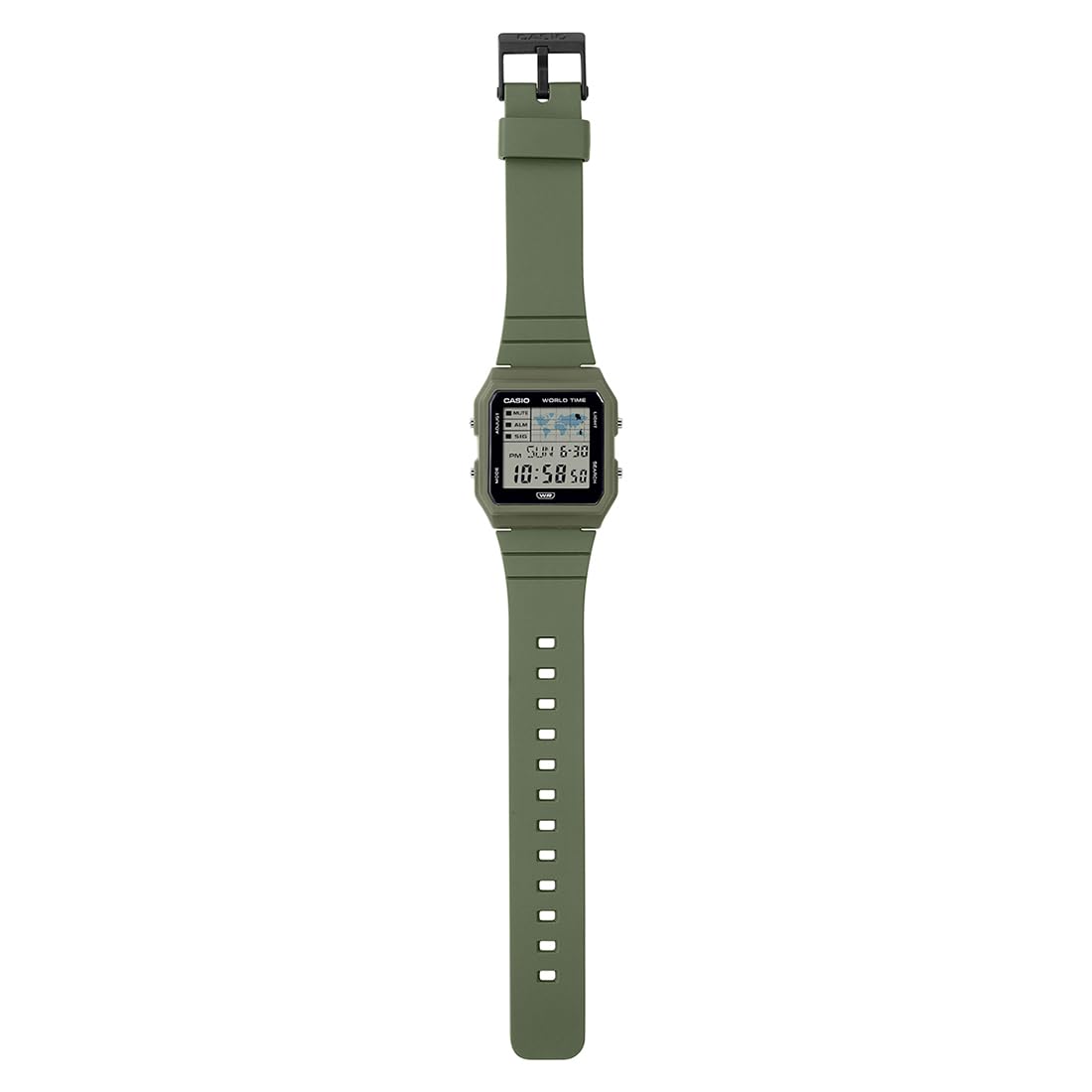 Casio Pop Green Bio-Resin Band Unisex World Time Digital Watch LF-30W-3A