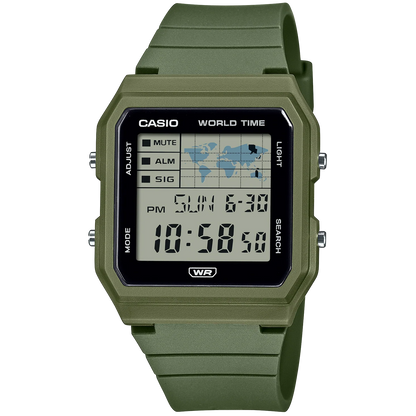 Casio Pop Green Bio-Resin Band Unisex World Time Digital Watch LF-30W-3A