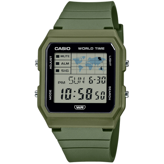 Casio Pop Green Bio-Resin Band Unisex World Time Digital Watch LF-30W-3A