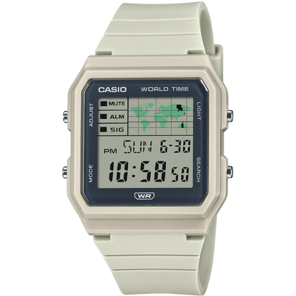 Casio Pop White Bio-Resin Band Unisex World Time Digital Watch LF-30W-8A