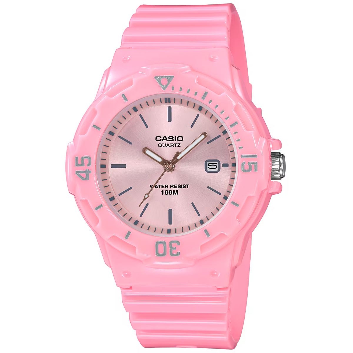 Casio White with Pink Sunray Dial Women's 100m Analog Sports Watch LRW-200H-4E4