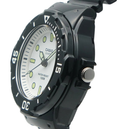Casio Black with White Dial Women's 100m Analog Sports Watch LRW-200H-7E1