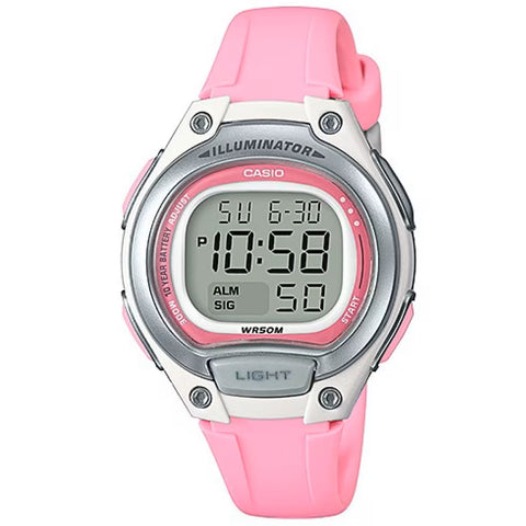 Casio Pink/White Women’s or Kids 50m Digital Sports Watch LW-203-4A