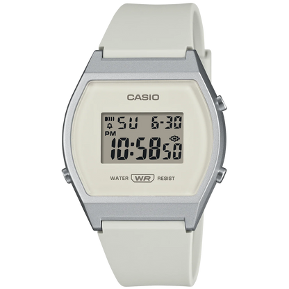 Casio White/Silver Women's 50m Multifunction Digital Watch LW-204-7A