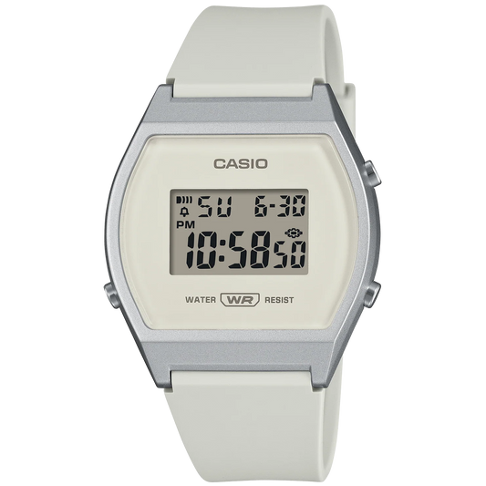 Casio White/Silver Women's 50m Multifunction Digital Watch LW-204-7A