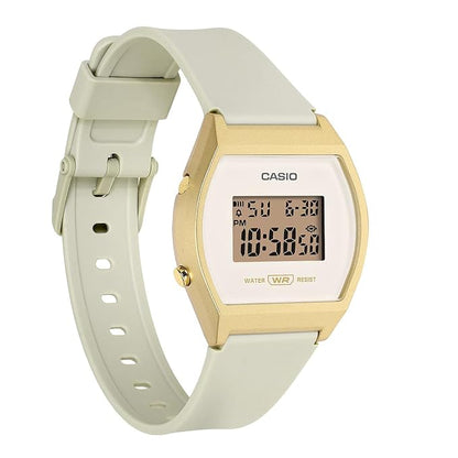Casio Cream/Gold Women's 50m Digital Watch LW-204-9A