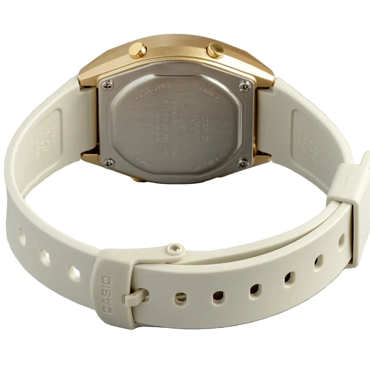Casio Cream/Gold Women's 50m Digital Watch LW-204-9A