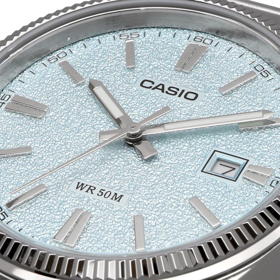Casio Light Blue/Silver Men's 50m 3-Hand Quartz Analog Watch MTP-1302DA-2A2
