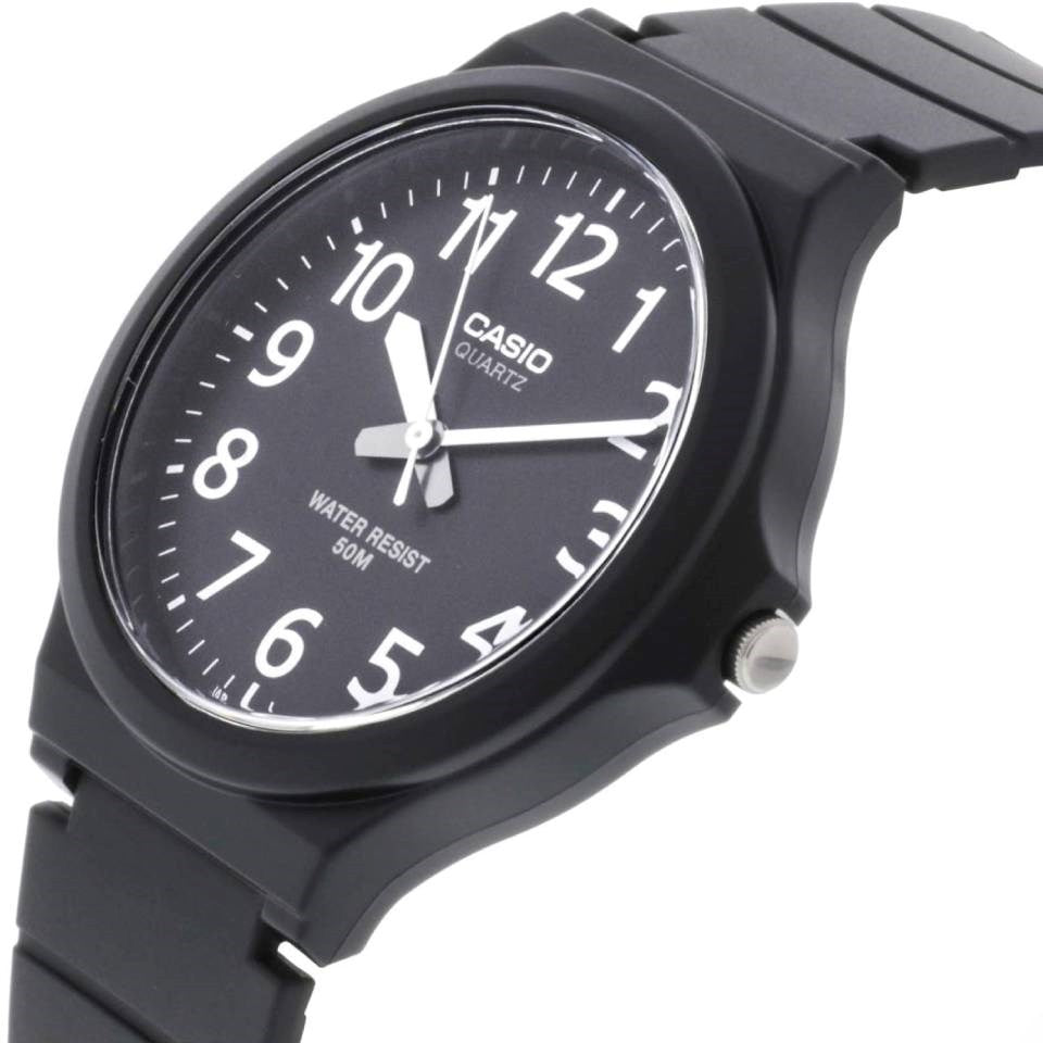 Casio Black Men's Basic Easy to Read 50m Quartz Analog Watch MW-240-1BV