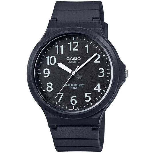 Casio Black Men's Basic Easy to Read 50m Quartz Analog Watch MW-240-1BV