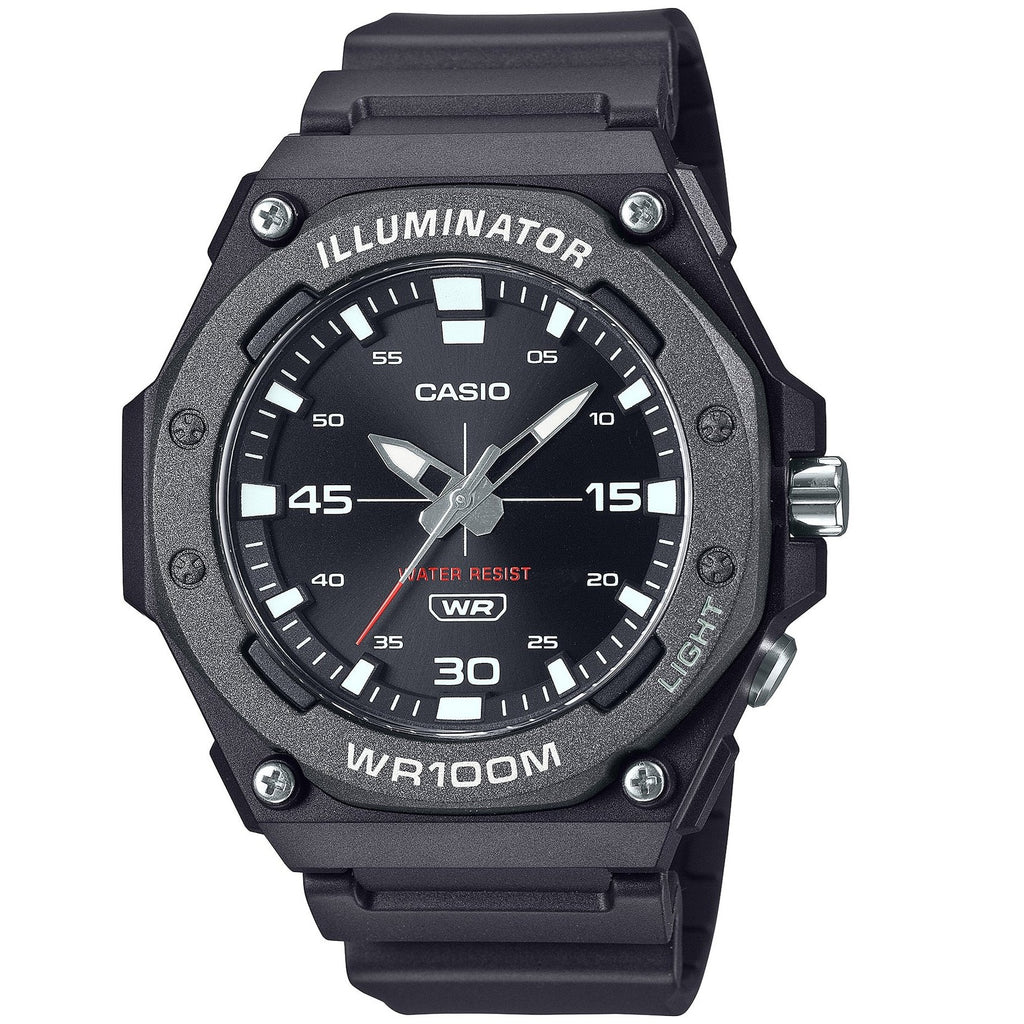 Casio Black Grey Men's 100m 3-Hand Analog Sports Watch MW-620H-1A