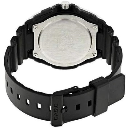 Casio Silver/Blue Dial Resin Band Men's 100m Analog Sports Watch MWA-100H-2A