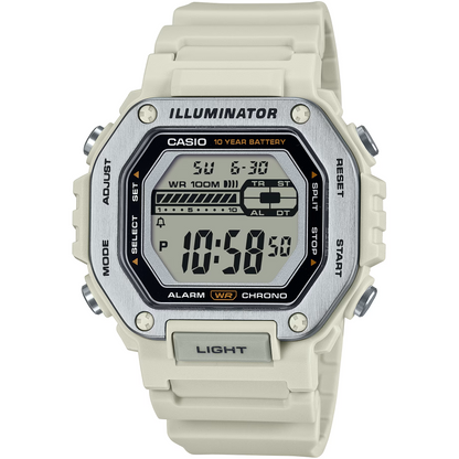 Casio Light Grey Men's 100m Multifunction Digital Sports Watch MWD-110H-8AV