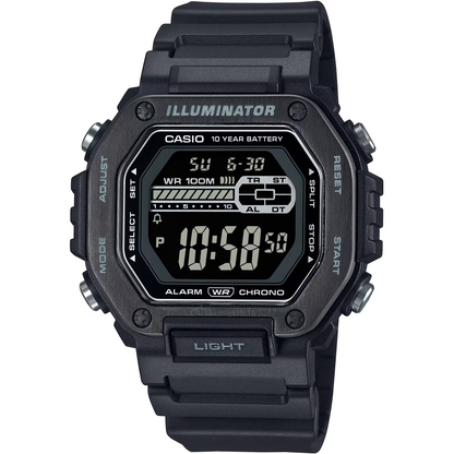 Casio all Black Men's 100m Multifunction Digital Sports Watch MWD-110HB-1BV