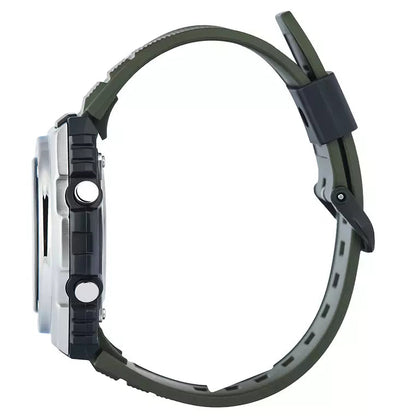Casio Green/Silver Men's 100m Digital-Analog Sports Watch MWQ-100-3A