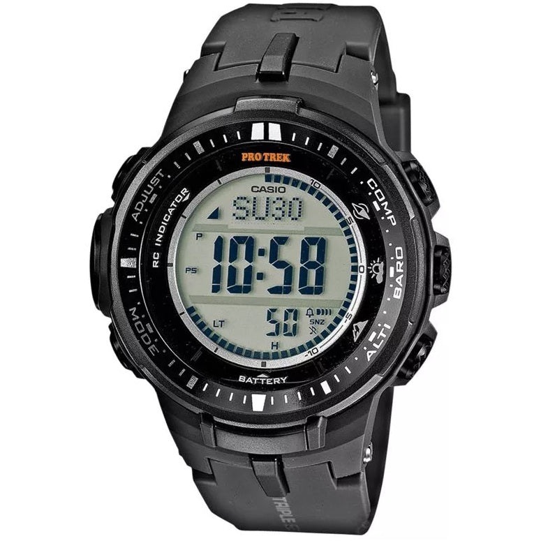 Casio Pro-Trek Triple Sensor Multi-Band Solar 100m Digital Watch PRW-3000-1DR