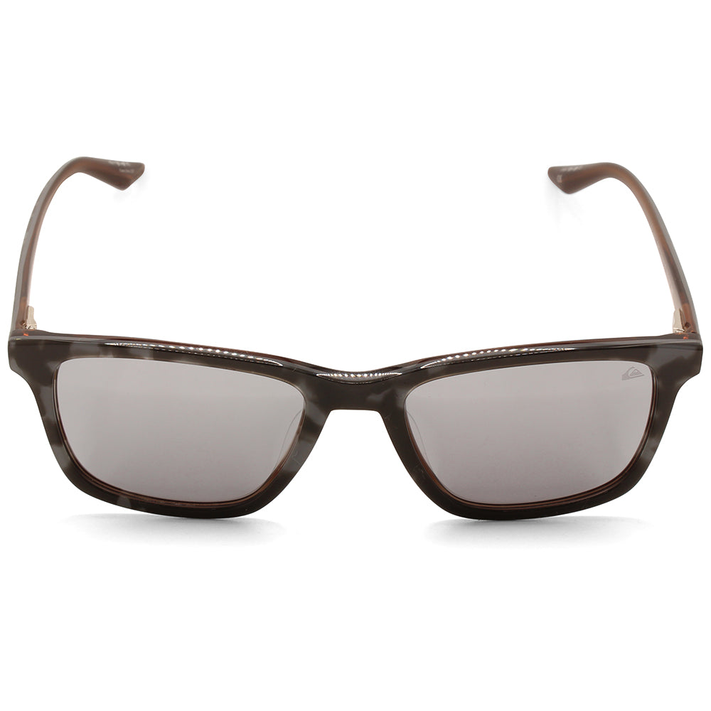 Quiksilver Shiny Grey Marble/Silver Mirror Polarised Men's Sunglasses