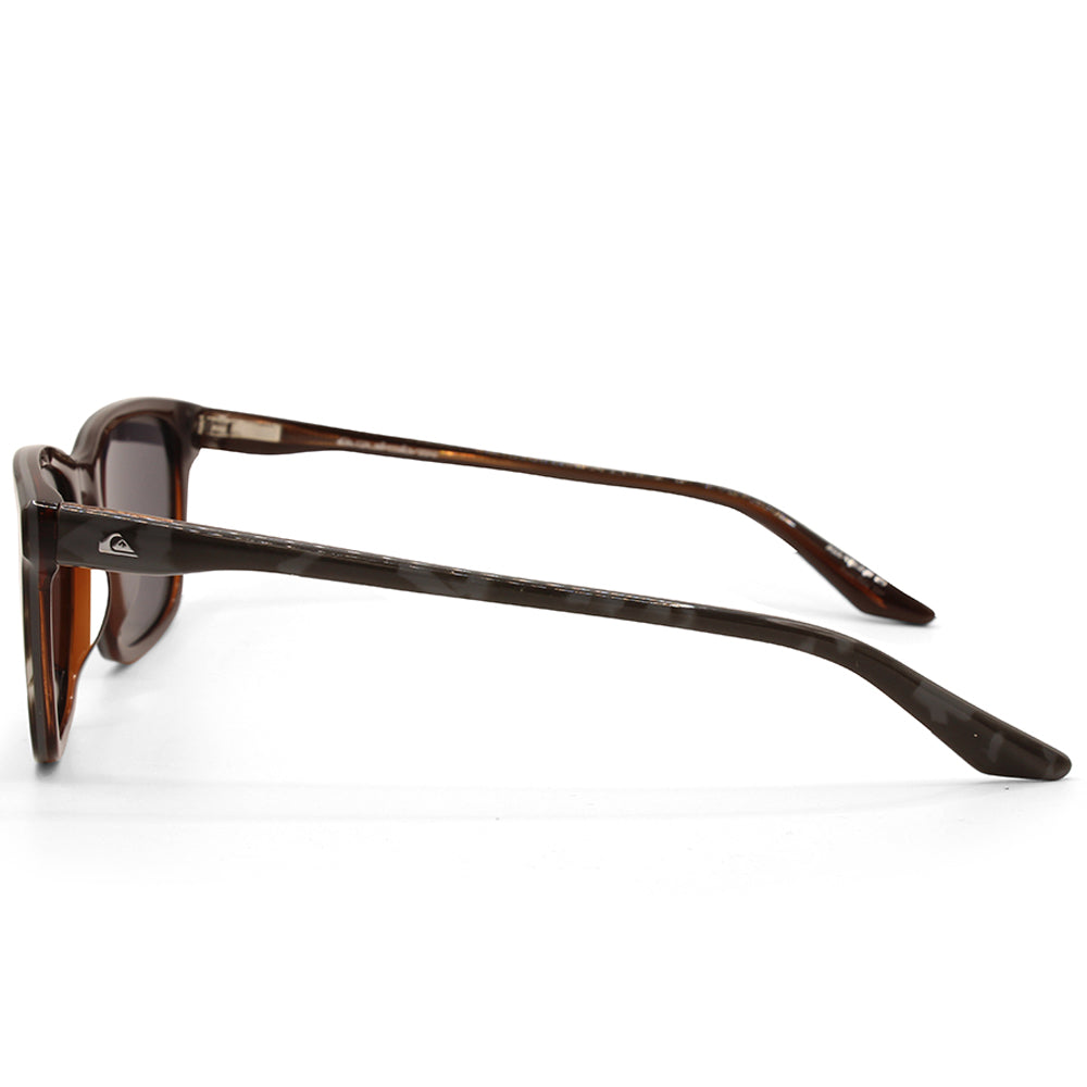 Quiksilver Shiny Grey Marble/Silver Mirror Polarised Men's Sunglasses