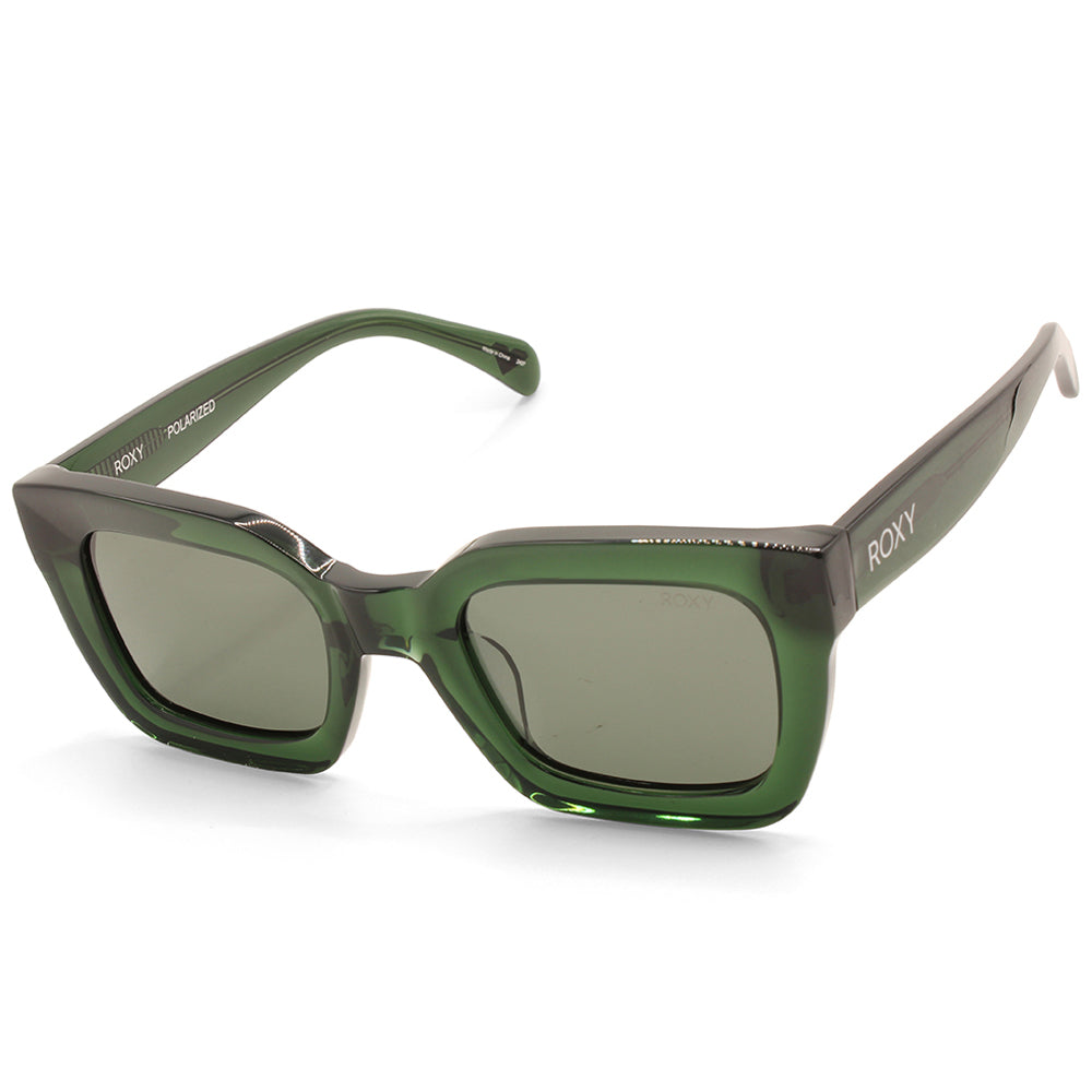 Roxy Shiny Green/Grey Polarised Women's Fashion Sunglasses