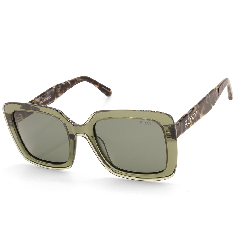 Roxy Shiny Transparent Green/Grey Polarised Women's Sunglasses
