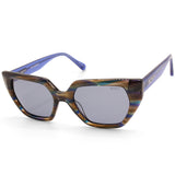 Roxy Blue Marble/Grey Women's Polarised Designer Sunglasses