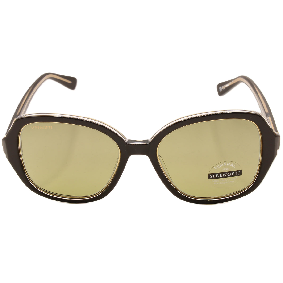 Serengeti Hayworth Shiny Black on Clear/555nm Photochromatic Women's Sunglasses