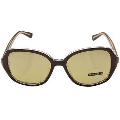 Serengeti Hayworth Shiny Black on Clear/555nm Photochromatic Women's Sunglasses