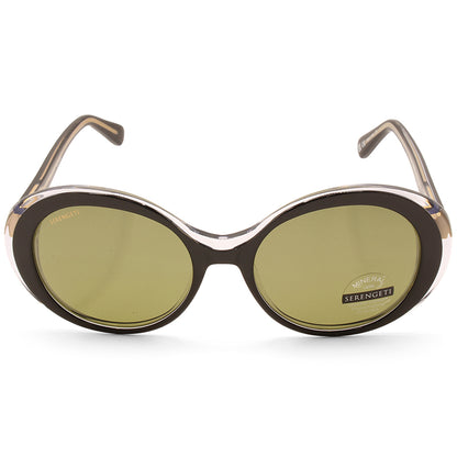 Serengeti Bacall Shiny Black Transparent/555nm Mineral Polarised Women's Sunglasses