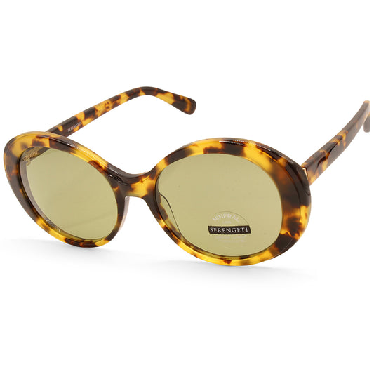 Serengeti Bacall Shiny Tortoise Havana/555nm Women's Designer Sunglasses