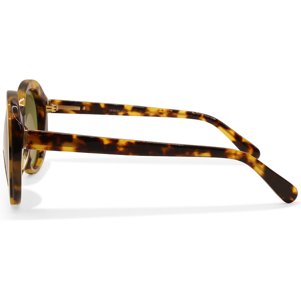 Serengeti Bacall Shiny Tortoise Havana/555nm Women's Designer Sunglasses