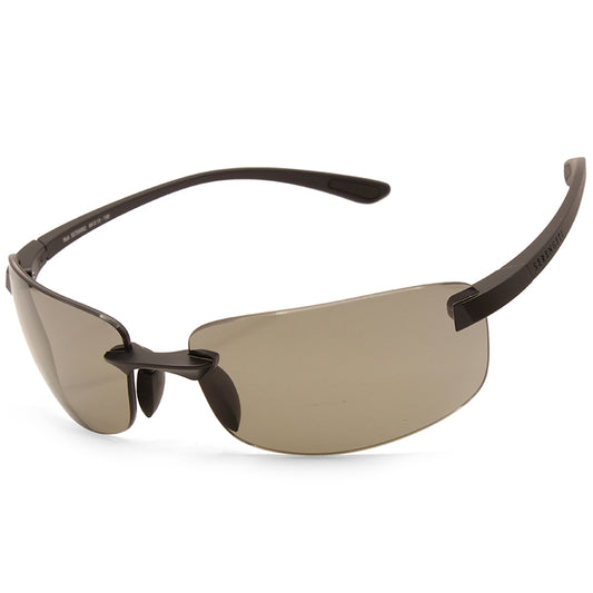 Serengeti Rick Matte Black/Smoke Polarised Unisex Frameless Sunglasses