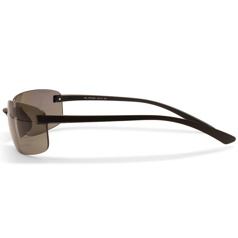 Serengeti Rick Matte Black/Smoke Polarised Unisex Frameless Sunglasses