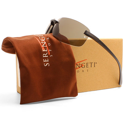 Serengeti Rick Matte Black/Smoke Polarised Unisex Frameless Sunglasses