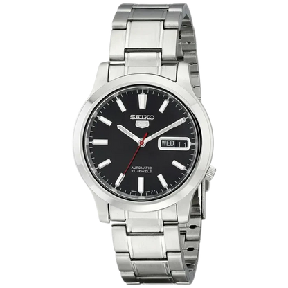 Seiko 5 SNK795K1 Silver with Black Dial Men's Automatic Analog Watch