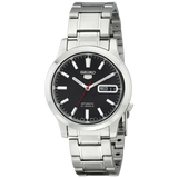 Seiko 5 SNK795K1 Silver with Black Dial Men's Automatic Analog Watch