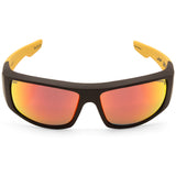 Spy Logan Matte Black Orange Flames/Red Mirror Men's Sunglasses