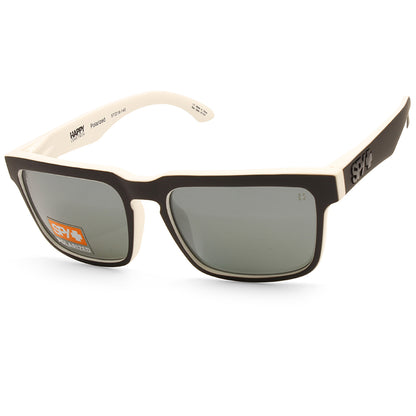 Spy Helm Whitewall Happy Grey Green/Black Mirror Polarised Unisex Sunglasses